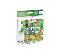 Brain Box Pocket Dangerous Animals | Fun & Educational Travel Card Game | Ages 6+ | 1+ Players | 10 Minutes Playing Time