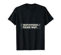 Brain Buffering… Please Wait Vintage Digital Humor 2026 T-Shirt