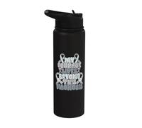 Brain Cancer Awareness Brain Tumor Stainless Steel Insulated Water Bottle