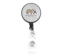 Brain Cancer Awareness Gifts Grey Ribbons Brain Cancer Badge Reel for Doctor Nurse Office Staff Cancer Support Gifts (Nbrain Badge)