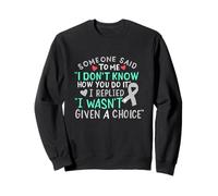 Brain Cancer Awareness Ribbon Gray Fight Glioblastoma Chemo Sweatshirt