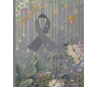 Brain Cancer Journal - Gray Ribbon Support Journal for Fighters, Survivors & Caregivers: 150 Lined Pages, Cream Paper, 7.5" x 9.25", Glossy Paperback