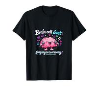 Brain Cell Duet Singing in Harmony Couples Funny Design T-Shirt