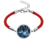 Brain Cell Picture Details Pattern Lucky Red String Bracelet Rope Bracelet Handmade