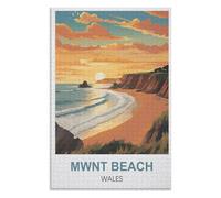 Brain Childrens,Beach Wales,Adults 1000 Piece Jigsaw Puzzle- Christmas,52x38,paper puzzle ,AA-1005