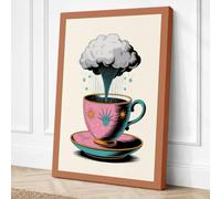 Brain Cloud in a Teacup Canvas Wall Art Print 24x16 Inch (61 x 41 cm)
