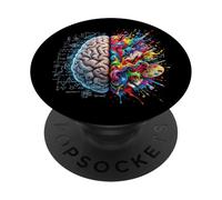 Brain Concept Left and Right Thinking Creativity Logic PopSockets Adhesive PopGrip