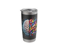 Brain Concept Left and Right Thinking Creativity Logic Stainless Steel Insulated Tumbler