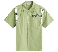 Brain Dead Men's Cobra Flocked Bowling Shirt Sprout