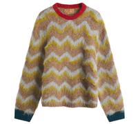 Brain Dead Men's Zig Zag Boxy Knit Jumper Taupe Multi