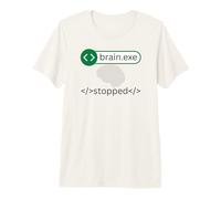 Brain exe Stopped Funny Tech Trending Meme Premium T-Shirt