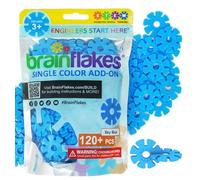 Brain Flakes Single Color Add-on - 120 Pieces - Resealable Pouch - Sky Blue