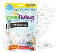 Brain Flakes Single Color Add-on - 120 Pieces - Resealable Pouch - White