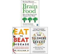 Brain Food, Eat To Beat Disease, The Telomere Effect 3 Books Collection Set