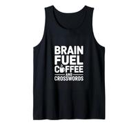 Brain Fuel Coffee and Crosswords Puzzle Lover Tank Top