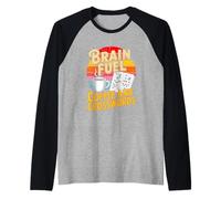 Brain Fuel Coffee and Crosswords Puzzle Lovers Raglan Baseball Tee