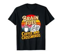 Brain Fuel Coffee and Crosswords Puzzle Lovers T-Shirt