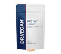Brain Fuel | Focus, Memory and Cognition | Includes Bacopa Monnieri 300mg, Ginkgo Biloba 150mg | 30 Vegan Capsules | One-A-Day | DR.Vegan