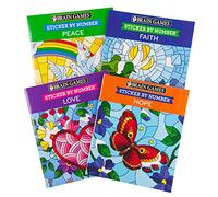 Brain Games 4 Booklet Set - Sticker By Number Inspiration