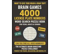 Brain Games 4000 License Plate Number Word Search Puzzle For Teens, Adults & Seniors: Highway Hunt License Plate Formats From Car, Automobile, Truck, ... (Highway Hunt License Plate Puzzle Series)