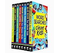 Brain Games Clever Kids 8 Books Collection Set (Quiz Book, Travel Puzzles, Brain Gaming, Maths Games, Crossword Challenges, Logic Games, Wordsearch Workouts, Wordsearches)