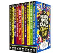 Brain Games Clever Kids Collection 10 Books Set (Mental Maths Games, 10-Minute Brain Games, Science Puzzles, Word Games, Times Tables Games, Maths Games, Crosswords, Quiz Book & Wordsearches)