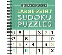 Brain Games - Large Print Sudoku Puzzles (Green)