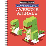 Brain Games - Sticker by Letter: Awesome Animals (Sticker Puzzles - Kids Activity Book)