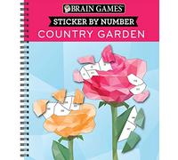 Brain Games - Sticker by Number: Country Garden (13 Images to Sticker)