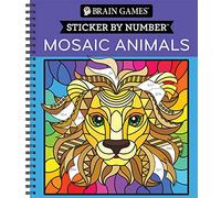 Brain Games - Sticker by Number: Mosaic Animals (28 Images to Sticker)