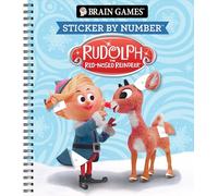 Brain Games - Sticker by Number: Rudolph the Red-Nosed Reindeer