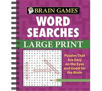 Brain Games - Word Searches - Large Print (Purple)