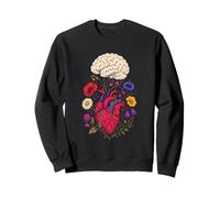 Brain Heart Floral Anatomy Sweatshirt