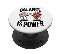 Brain Heart Hi-Five Emotional Intelligence Balance Is Power PopSockets Adhesive PopGrip