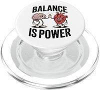 Brain Heart Hi-Five Emotional Intelligence Balance Is Power PopSockets PopGrip for MagSafe