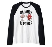 Brain Heart Hi-Five Emotional Intelligence Balance Is Power Raglan Baseball Tee