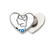Brain Human Body Thinking Rain Heart Metal Pin Brooch Clip Love