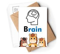 Brain Human Body Thinking Rain Postcards Envelopes Cards Mailing Year Horse