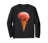 Brain Ice Cream Funny Neuroscience Neurologist Science Long Sleeve T-Shirt