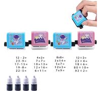 Brain Improvement Device for Kids, Addition and Subtraction Roller Stamp, Roller Digital Teaching Stamp, Math Practice Stamps Within 100, Smart Math Roller Teaching Stamps for Kids