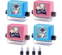 Brain Improvement Device for Kids,Roller Digital Teaching Stamp,Math Roller Stamp for Addition Subtraction Multiplication Division,Addition and Subtraction Roller Stamp (4 pcs-Mix)