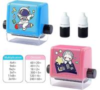 Brain Improvement Device for Kids,Roller Digital Teaching Stamp,Math Roller Stamp for Addition Subtraction Multiplication Division,Addition and Subtraction Roller Stamp (Multiplication+Division)