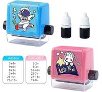 Brain Improvement Device for Kids,Roller Digital Teaching Stamp,Math Roller Stamp for Addition Subtraction Multiplication Division,Addition and Subtraction Roller Stamp (.Addition+Subtraction)