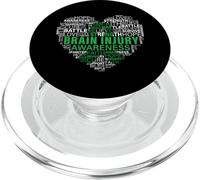 Brain Injury Awareness Fighting Hope Support Strong Warrior PopSockets PopGrip for MagSafe