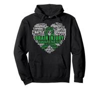 Brain Injury Awareness Fighting Hope Support Strong Warrior Pullover Hoodie