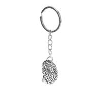 Brain Keychain Alloy Smart IQ Key Ring Fob Chain Medicine Human