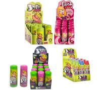 Brain Licker & Lickedy Lips Sour Candy Bundle - 48 x 60ml Bottles | Black, Spray & Liquid Flavors | Extreme Tangy Sweets | Party Favors & Novelty Treats