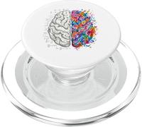 Brain Logic vs Creativity Art and Science Mind Concept PopSockets PopGrip for MagSafe