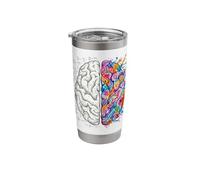Brain Logic vs Creativity Art and Science Mind Concept Stainless Steel Insulated Tumbler