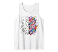 Brain Logic vs Creativity Art and Science Mind Concept Tank Top
